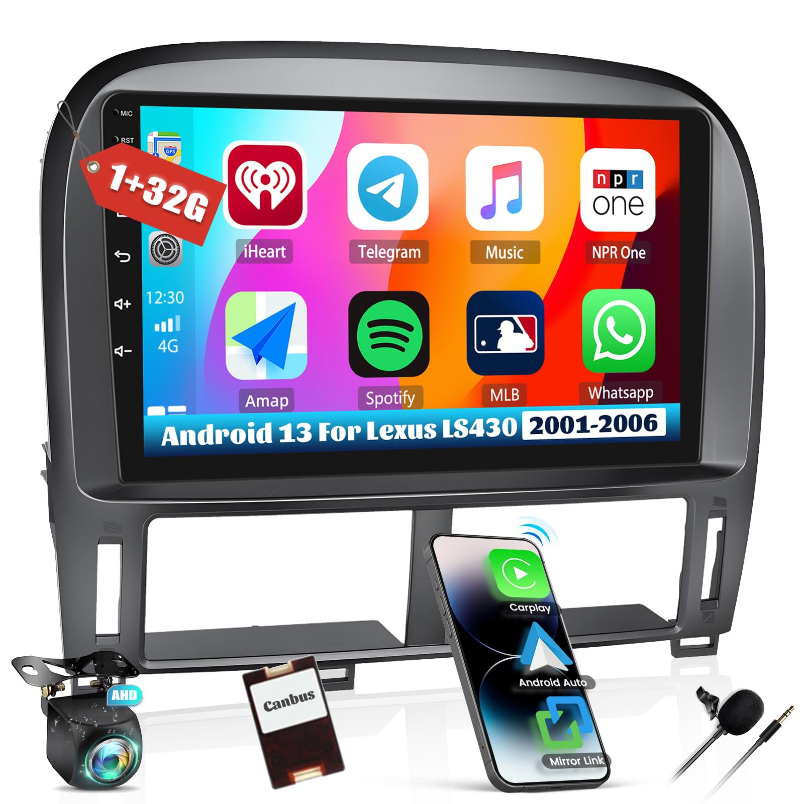 Amazon.com: Car Radio for Lexus LS430 2001-2006 with Wireless